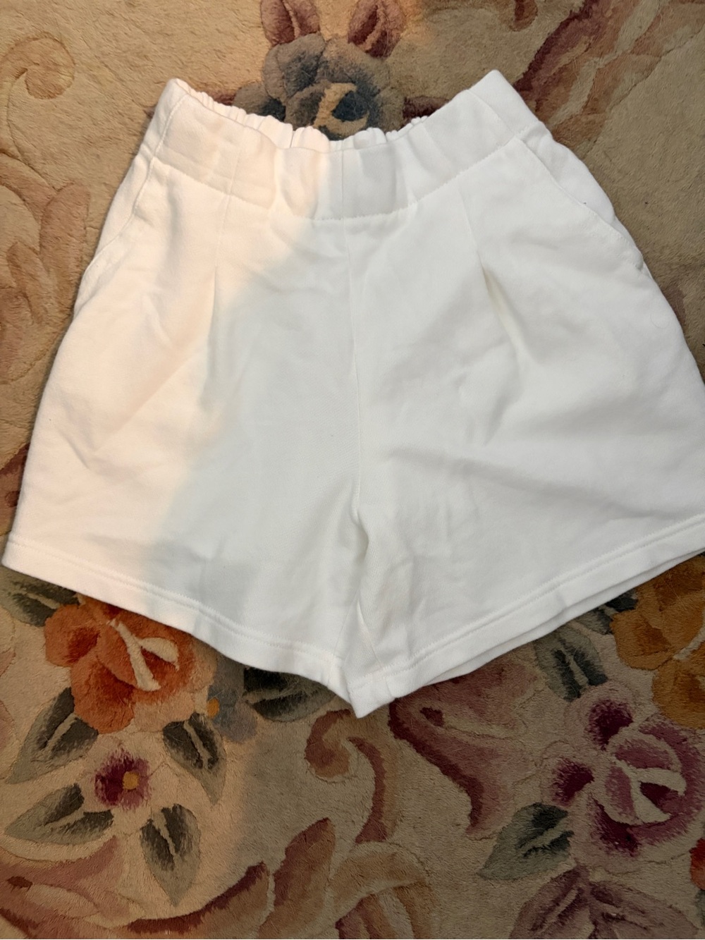 aerie White High-Waist Pull-On Shorts